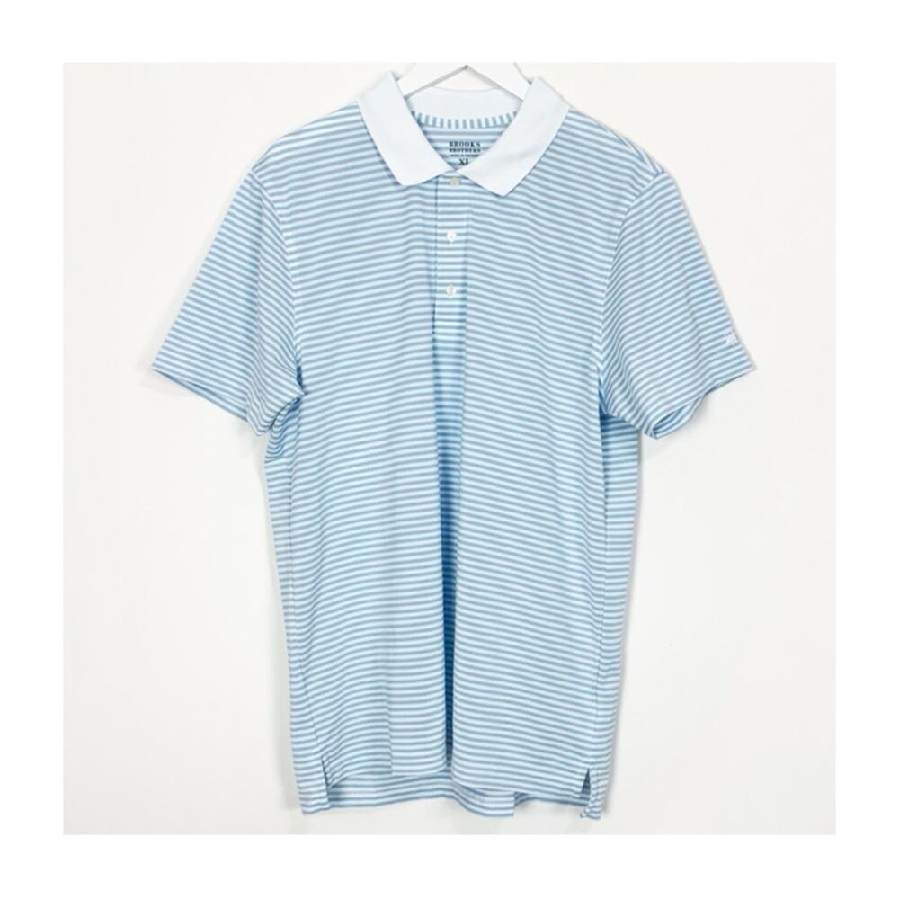 Brooks Brothers Feeder Stripe Performance Polo Shirt